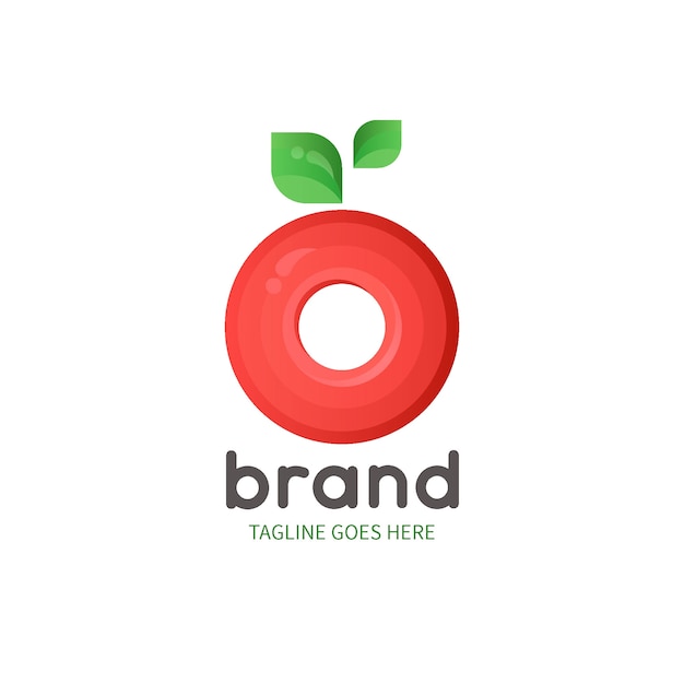 Supermarket apple logo template