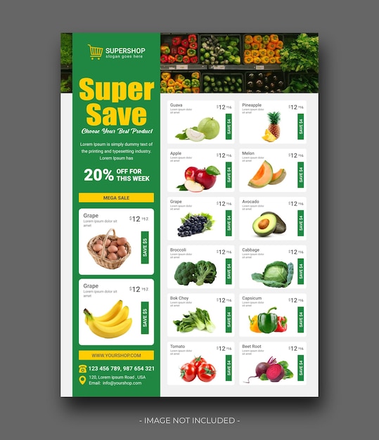 supermarket flyer design