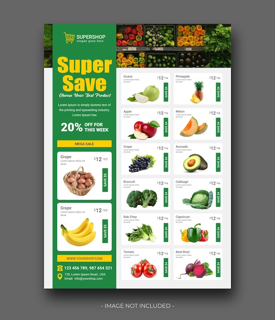 Supermarket flyer design