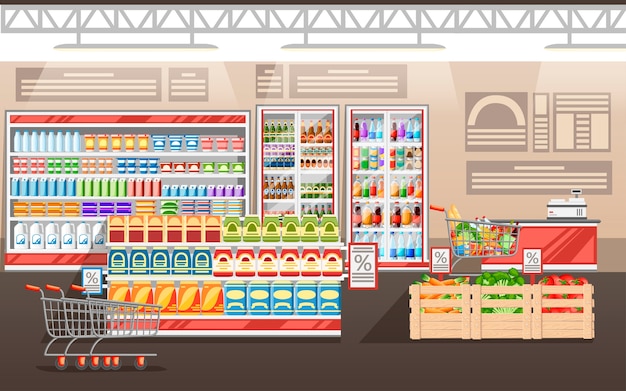 Vector supermarket illustration