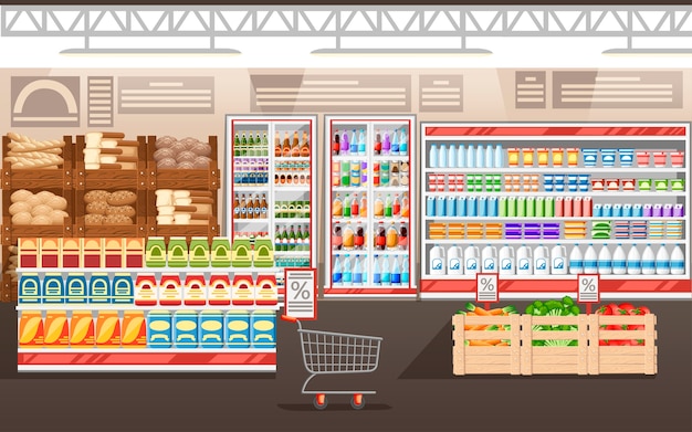 supermarket illustration