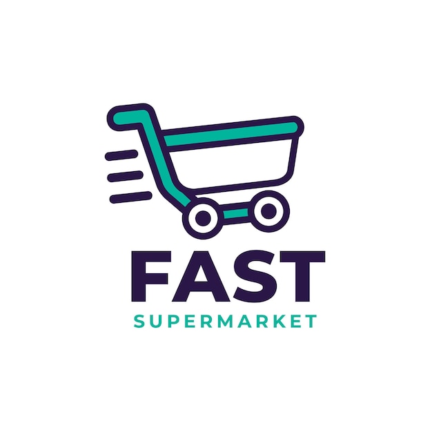 Vector supermarket logo simple design