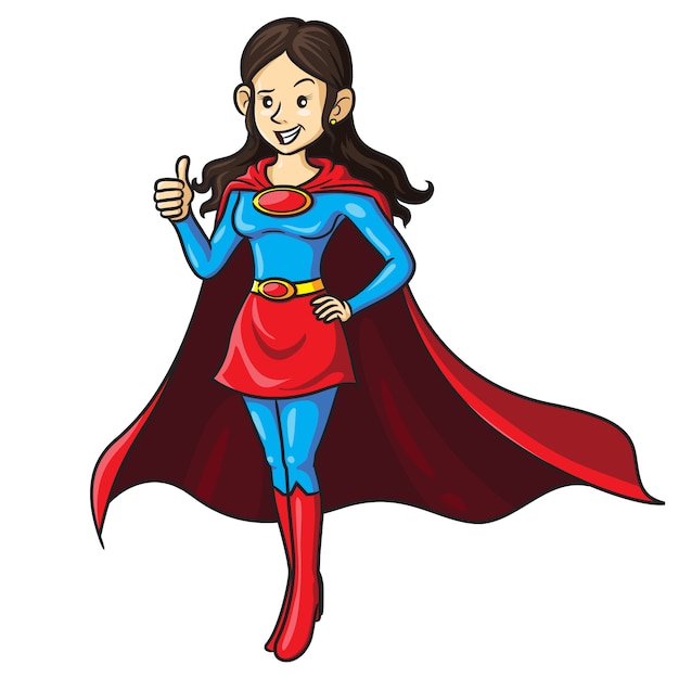 Vector supermom cartoon