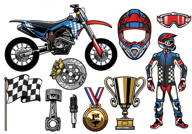 Supermoto concept set elementen