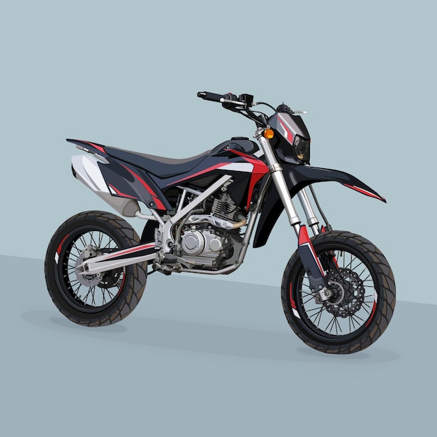 スーパーモタードKLXモーターサイクルベクトル