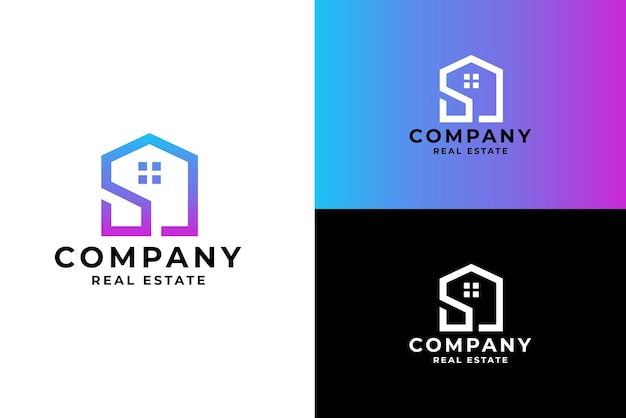 Vector superom letter s real estate logo template