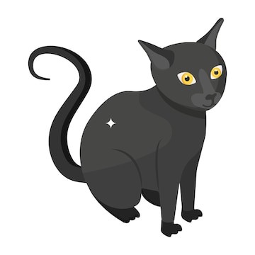 Illustrations Of Black Cat Action Icon On White Background, Animals Vector  Of Isolated A Cute Cat Icon. Royalty Free SVG, Cliparts, Vectors, and Stock  Illustration. Image 94933860.