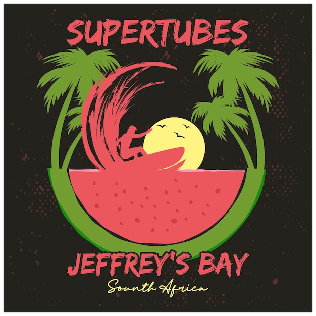 Supertubes Jeffrey's Bay Zuid-Afrika Zomershirt