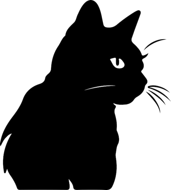 Suphalak Cat black silhouette with transparent background