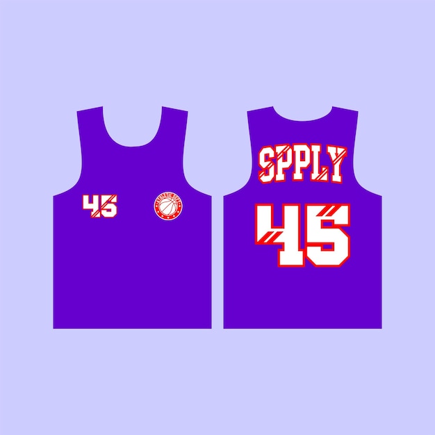 supplay 45 basketbal t-shirt ontwerp