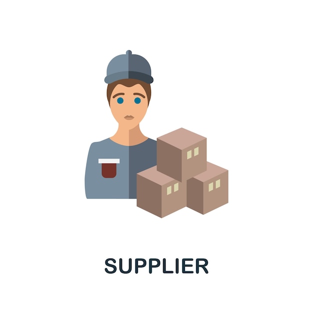 Supplier flat icon Simple sign from procurement process collection Creative Supplier icon illustration for web design infographics and more