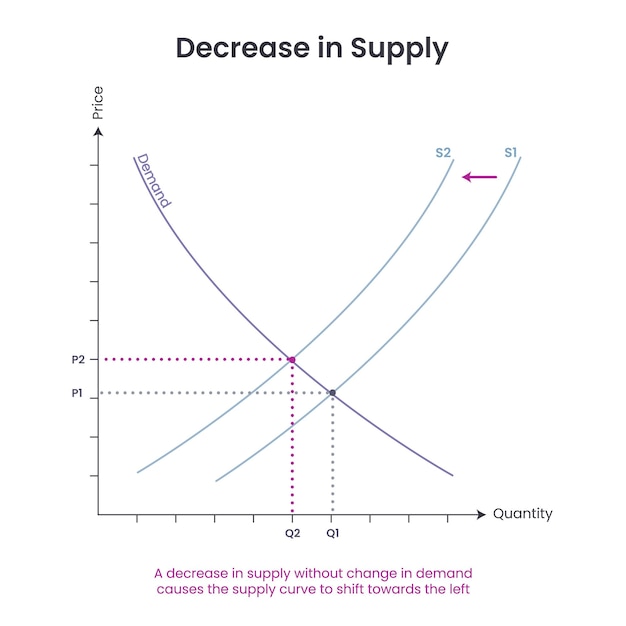 Supply and Demand business graph vector illustration educational infographic