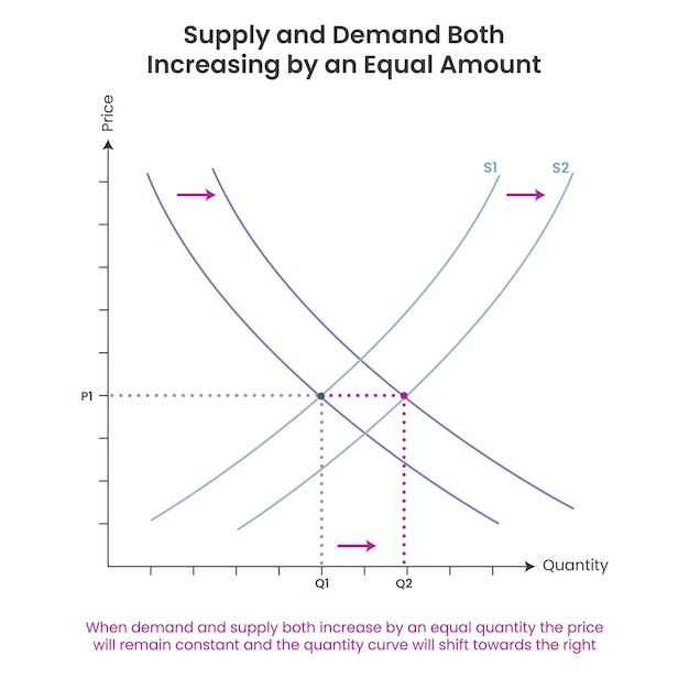 Supply and Demand business graph vector illustration educational infographic