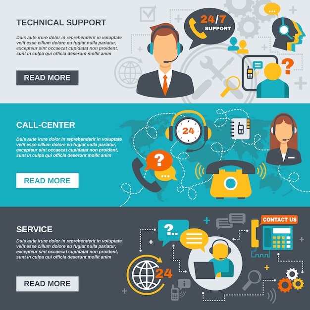 Support call center banner