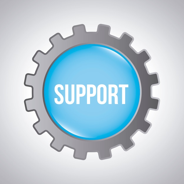 Vector support design over gray background vector illustration