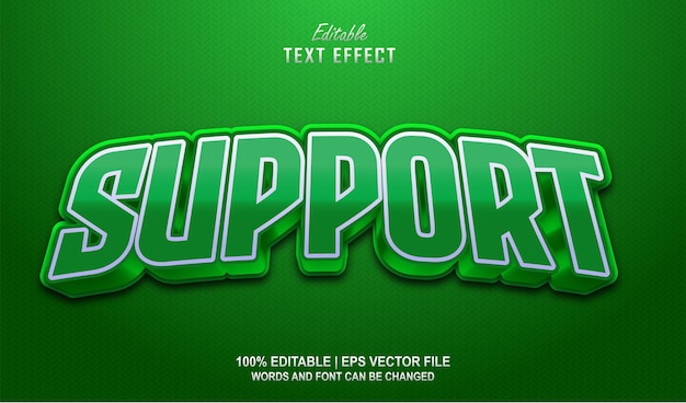 Support editable text effect style esport