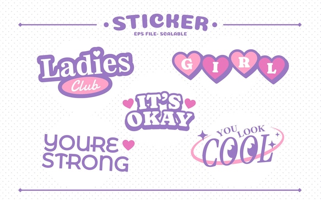 Support girl stickers