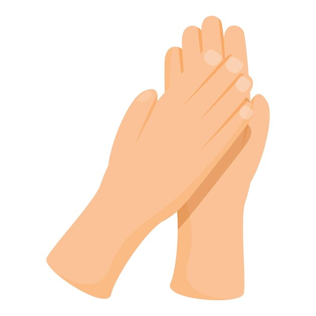 Support handclap icon cartoon vector hand applause people crowd