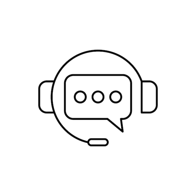 support service icon hotline customer advice call center help line symbol on white background