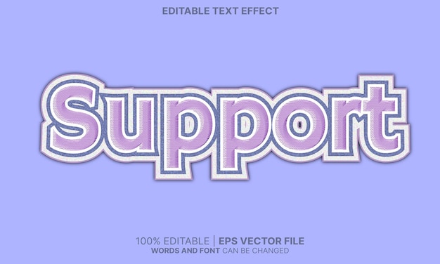 Support text effect
