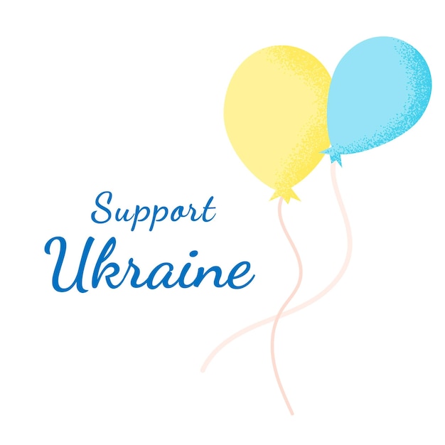 Support Ukraine blue yellow ballons