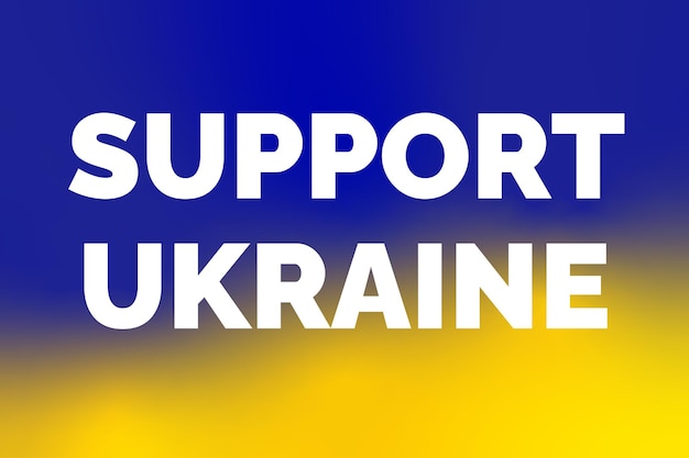 support ukraine national flag gradient banner