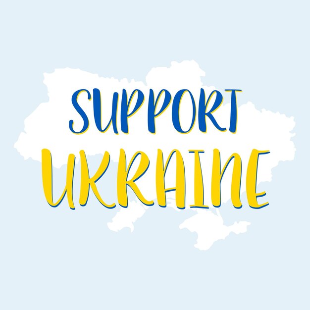 Support ukraine poster vector illustration