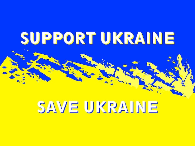 Support ukraine and save ukraine text texture background