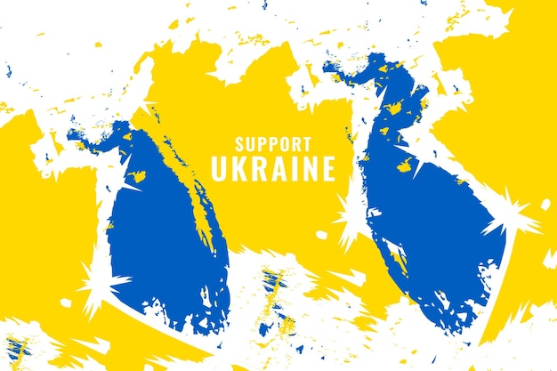 Support Ukraine stop war with creative banner with abstract grunge style background