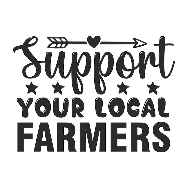 Vector support your local farmers