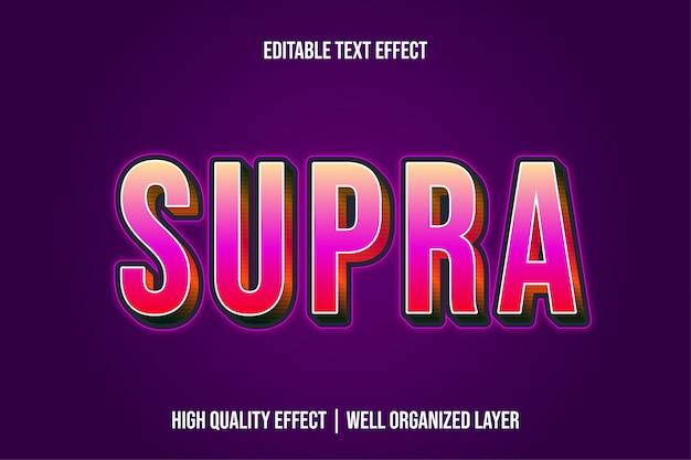 Supra Editable Modern Text Effect Font Styles