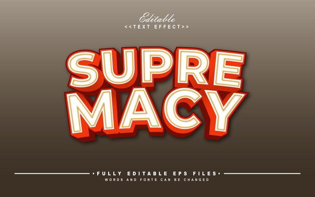 Vector supremacy editable text effect