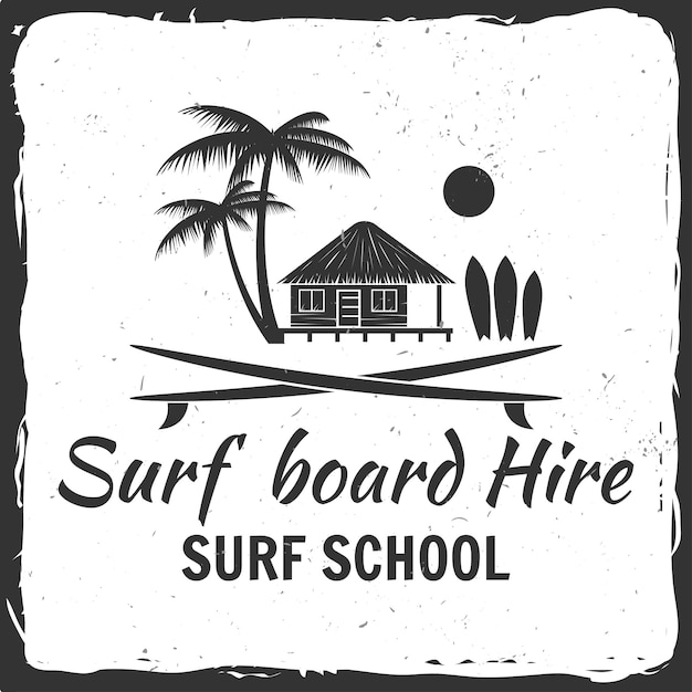 Surf board hire concept