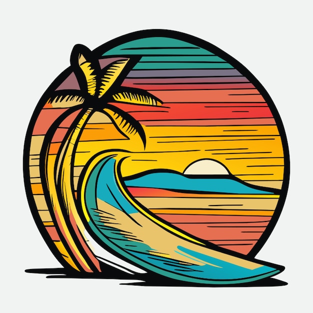 Premium Vector | Surf board vector illustration cartoon