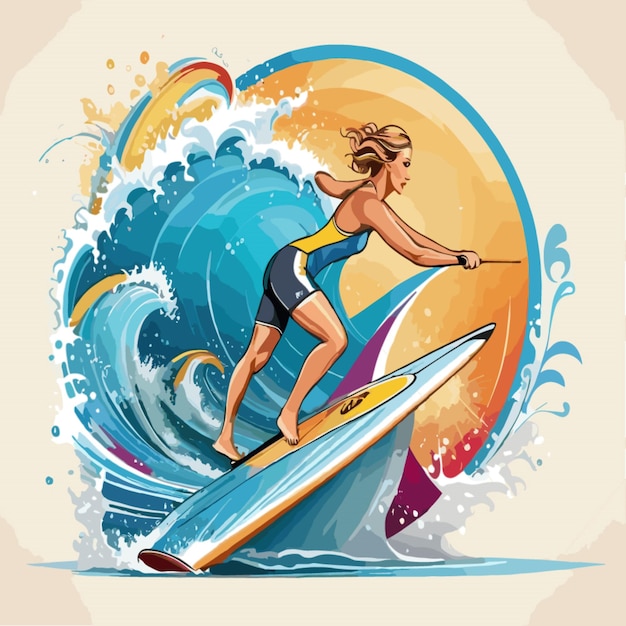 Surf illustration vector