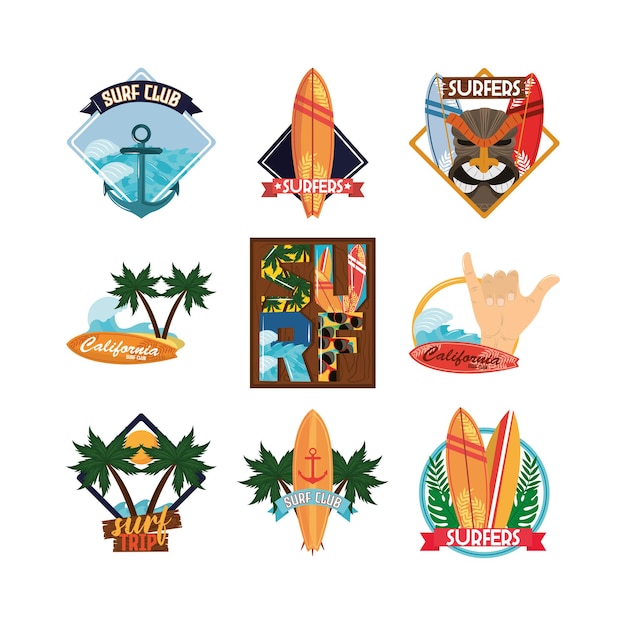 Surf patches set