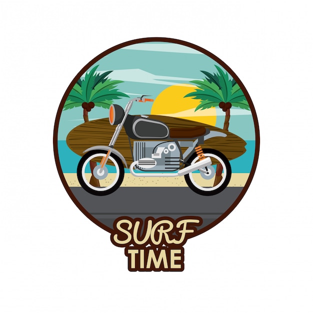 Surf time cartoon