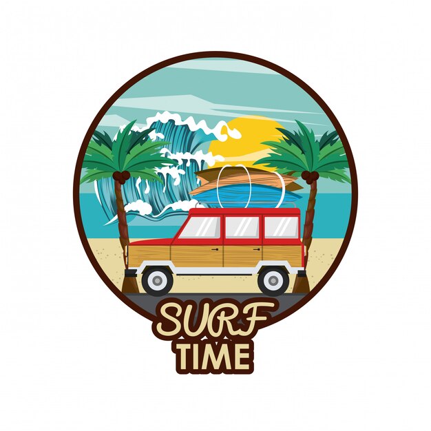 surf time cartoon