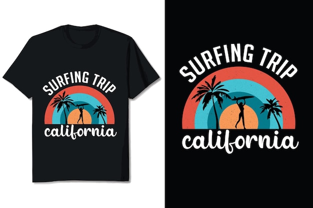 Surf trip zomer tshirt ontwerp