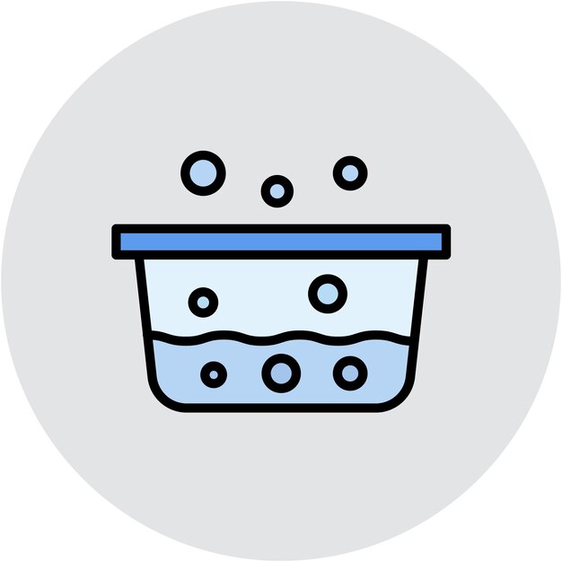 Surf Tub Vector Illustration Style