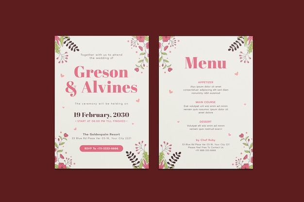 surfasen wedding invitation template