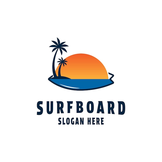 surfboad logo design concept idea