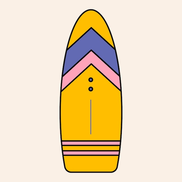 Surfboard flat vector illustration