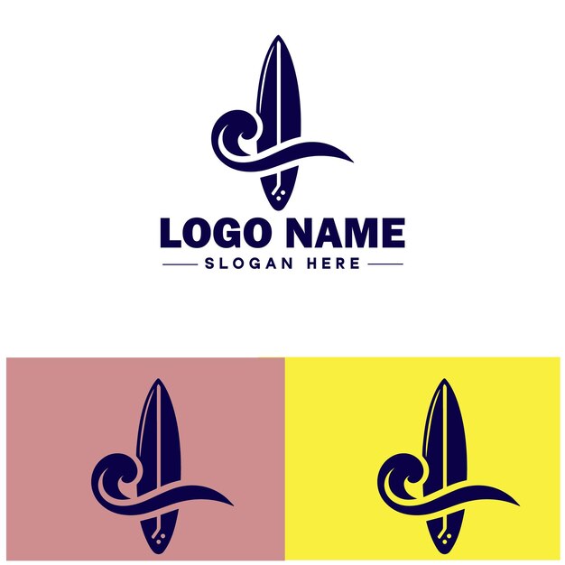 икона доски для серфинга доска для серфинда доска для волн доска для сърфинга плоская логотип знак символ редактируемый вектор