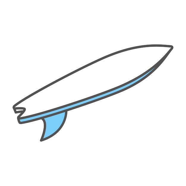 Surfboard icon vector on trendy design