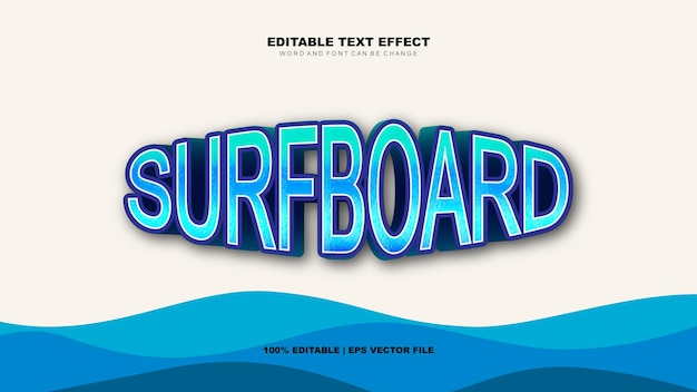 Surfboard text effect