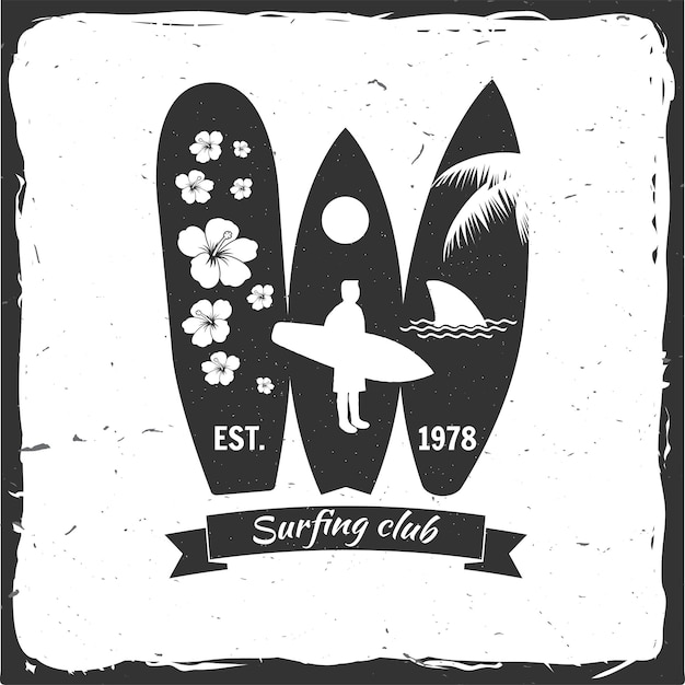 Vector surfclub-concept