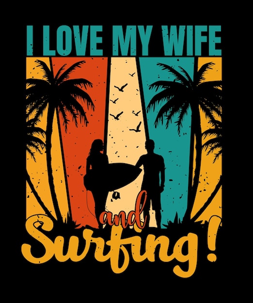 Surfen t-shirt ontwerp