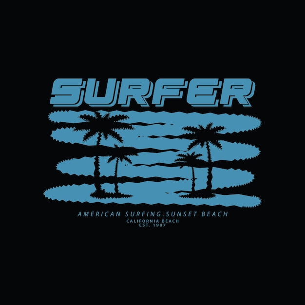 Premium Vector | Surfer illustration typography. perfect for t shirt design