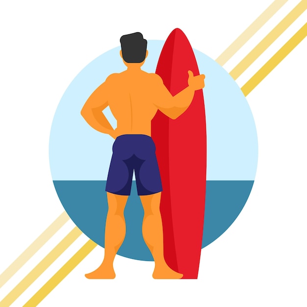 surfer ready to ride